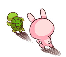 Rabbit is own pace. sticker #8284034