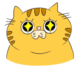 kawaii red tabby cat 2!!! sticker #8284358