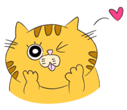 kawaii red tabby cat 2!!! sticker #8284359