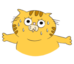 kawaii red tabby cat 2!!! sticker #8284367