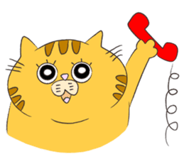 kawaii red tabby cat 2!!! sticker #8284383