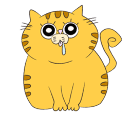 kawaii red tabby cat 2!!! sticker #8284390