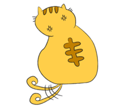 kawaii red tabby cat 2!!! sticker #8284395