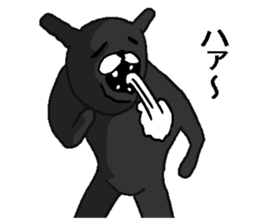 Black annoying rabbit. sticker #8284918