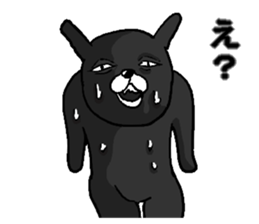 Black annoying rabbit. sticker #8284930
