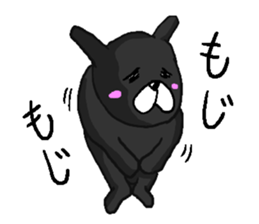 Black annoying rabbit. sticker #8284940