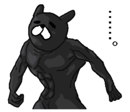 Black annoying rabbit. sticker #8284953