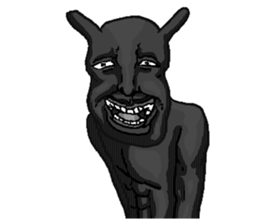 Black annoying rabbit. sticker #8284955