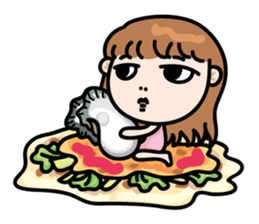 Miss AB Chiao & 3 cats. sticker #8285057