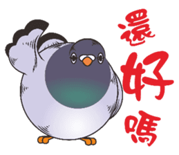 Fat pigeons pass messages sticker #8285357