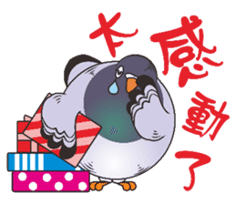 Fat pigeons pass messages sticker #8285373