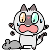 A timid cat, Oddi sticker #8285401