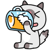 A timid cat, Oddi sticker #8285424