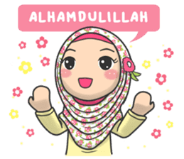 Flower Hijab : Daily Talk sticker #8286517