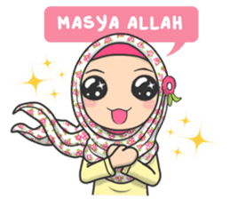 Flower Hijab : Daily Talk sticker #8286518