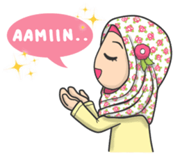 Flower Hijab : Daily Talk sticker #8286519