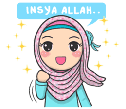 Flower Hijab : Daily Talk sticker #8286521