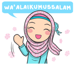 Flower Hijab : Daily Talk sticker #8286523