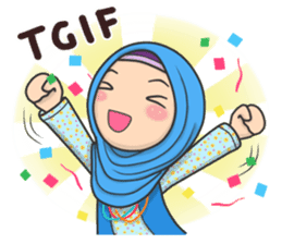 Flower Hijab : Daily Talk sticker #8286531