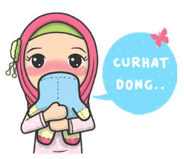 Flower Hijab : Daily Talk sticker #8286532