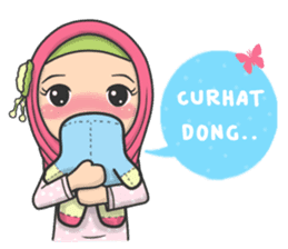 Flower Hijab : Daily Talk sticker #8286532