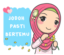 Flower Hijab : Daily Talk sticker #8286535