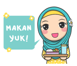 Flower Hijab : Daily Talk sticker #8286537
