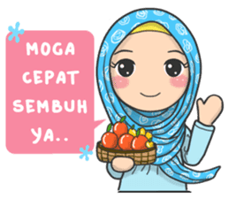 Flower Hijab : Daily Talk sticker #8286541