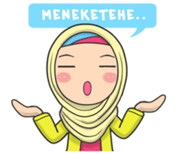 Flower Hijab : Daily Talk sticker #8286546