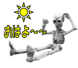 Meeting somebody of a skeleton man sticker #8286556