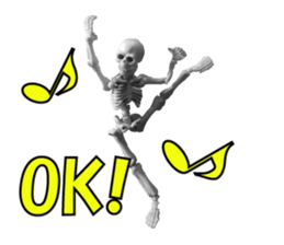 Meeting somebody of a skeleton man sticker #8286557