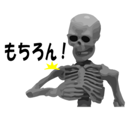 Meeting somebody of a skeleton man sticker #8286559