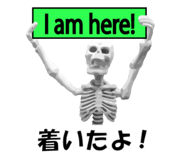 Meeting somebody of a skeleton man sticker #8286574