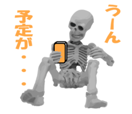 Meeting somebody of a skeleton man sticker #8286580
