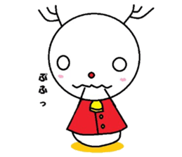 The reindeer which is a snowman sticker #8287525