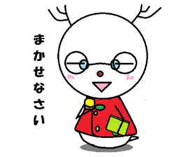 The reindeer which is a snowman sticker #8287535