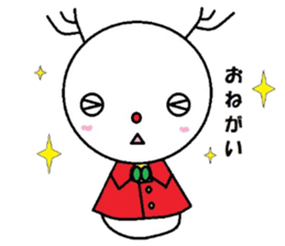 The reindeer which is a snowman sticker #8287539