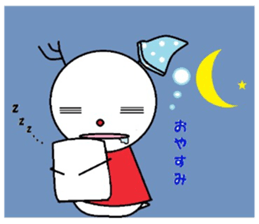 The reindeer which is a snowman sticker #8287543