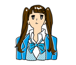 Japanese Kawaii Schoolgirl sticker #8287677