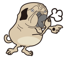 Funny PUG sticker #8288037