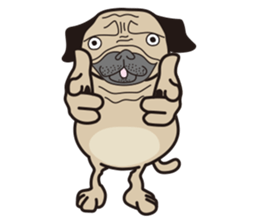 Funny PUG sticker #8288038