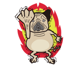 Funny PUG sticker #8288042