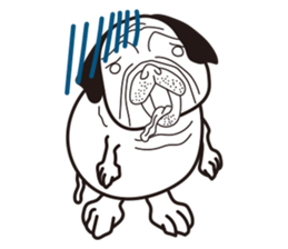 Funny PUG sticker #8288043