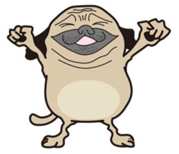 Funny PUG sticker #8288044