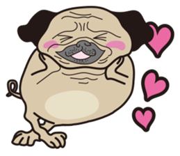 Funny PUG sticker #8288045