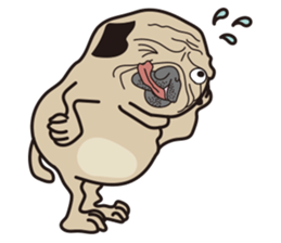 Funny PUG sticker #8288049