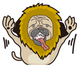 Funny PUG sticker #8288051