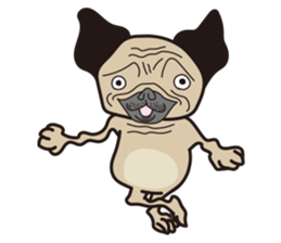 Funny PUG sticker #8288053