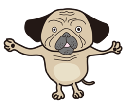 Funny PUG sticker #8288057
