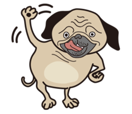 Funny PUG sticker #8288058